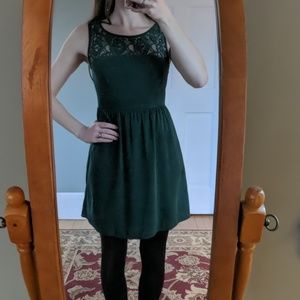 Lace green dress